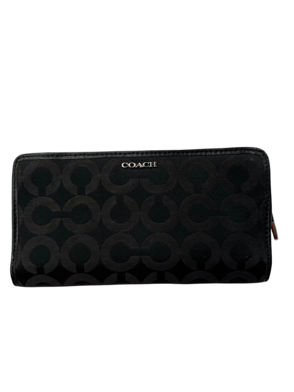 Coach Y2K Signature C Canvas Continental Wallet Black